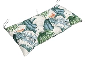 LUXUCURE Garden Bench Cushion 2 or 3 Seater Seat Pad,8cm Thick Waterproof Seat Cushions for Indoor & Outdoor Use Patio Furniture Kitchen or Dining Bench Comfortable Replacement Cushion,100X50cm