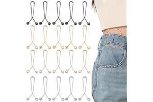 UYVPAER Lot De 20 Clips De Serrage Pour Pantalons - Boutons De Pantalon Pour Le Resserrer - Pas De Couture Nécessaire Pour Resserrer La Taille, Les Poignets Et Les Jambes De Pantalon