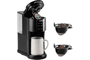 CUCKOO CCM-AK011B Caffettiera 3 in 1 da 1,2 L K-Cup con 5 dimensioni della tazza e funzione autopulente (nero)