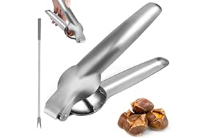 OUOQI Alicates Castañas, Corta Castañas, Cascanueces Acero Inoxidable, Pelador de Castañas, Chestnut Cutter Opener, Cortador de Castañas, Cocina Cascanueces, Pinzas de Castañas, Herramientas de Cocina