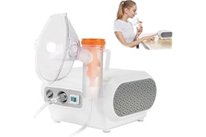 Sakmot Compact Compressor Household Nebuliser Machine for Adults & Kids, Strong Mist Portable Home-Use Nebulizer (White)