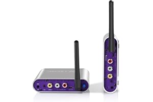 measy AV550 5.8GHz AV TV Sender 8 canaux et Couleur Argent Audio Video Wireless RCA Transmitter Récepteurs 500M/1650 ft,