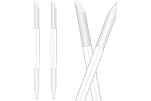 SLIVERDEW 2 Stück Glas Nagelfeile Runde Doppelseitiger Nagelhautschieber Nagelhautentferner Werkzeug Professionelles Maniküre Stick Präzisionsfeilen Frauen Nagelhauttrimmer