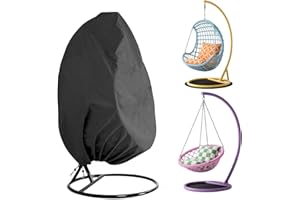 FGen Housse de Fauteuil Suspendu de Jardin,Couverture de Chaise Suspendue,Oxford Tissu Housse de Protection pour œufs Chaise,190 x 110 cm,Imperméable Housse de Protection Résistance au Vent Anti-UV