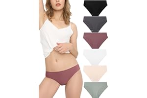 Donppa Bragas Sin Costura Braguitas Licra Mujer Invisible Microfibra Deporte Bikini Hipster Culotte Pack de 3/6