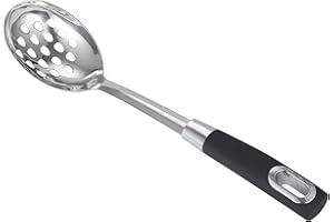 Royal Cuisine Professional Skimmer Spoon - Stainless Steel Slotted Spoon with Extra Large Bowl & Comfortable Grip Handle - Durable Food Grade Strainer Spoon for Draining & Frying