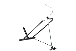 Relaxdays Lawn Mower Jack, 400kg, Maintenance Lifting Tool Ride-On Garden Tractor, Adjustable Tilt/Height, Steel, Black