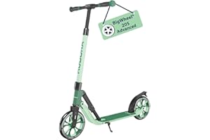 HUDORA BigWheel 205 Advanced Scooter - Patinete de Aluminio cómodo para hasta 100 kg - Patinete Plegable y Ajustable en Altura - Scooter para niños/Adolescentes y Adultos