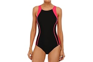 CharmLeaks Women's Competitive Athletic One Piece Swimsuit Racerback Training Swimwear Bathing Suits