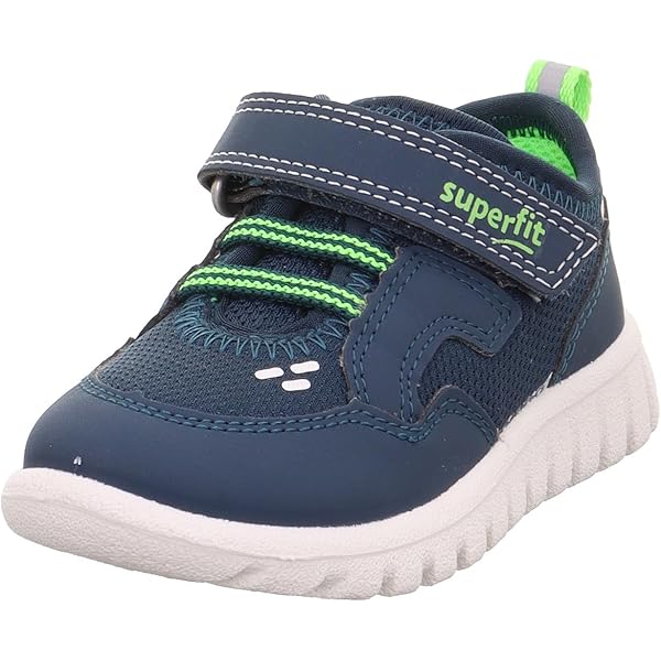 Superfit Jungen Lauflernschuhe Moppy – Veloursleder & Textil, Mit Klettverschluss, WMS-Weite M IV