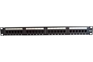 KZ ISU iONZ 24 Port 1U Rack Mountable CAT6 Patch Panel Backwards compatible with Cat 5 + 6 Supports 19” Racks with a removable cable management attachment T568A + T568B