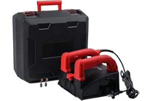 ECUTEE Cepillador eléctrico de pared para yeso, 1200 W, 1-4 mm, ajuste de profundidad, mango doble antideslizante, 150 mm de ancho de fresado, 1000 – 4000 rpm