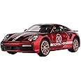VARIYA ENTERPRISE Alloy Metal Pull Back Die-cast Car 1:32 Porche Turbo 911 Diecast Metal Pullback Toy car with Openable Doors, Light Music Boys Gifts Toys for Kids(1/32 Porche Turbo_Red)