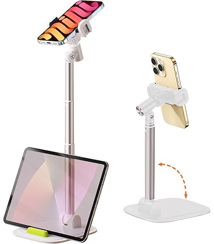 Supporto Per Telefono Regolabile - Altezza 22-37 Cm, Orientabile 360°, Per Live E Video - Foto 5