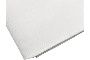 JMW. 100% Cotton Plain White Fabric - Extra Wide (150 CM), Soft, Durable Material - Ideal for Arts & Crafts, Dressmaking, Quilting, Sewing, Bedding, Pillowcases, Bunting