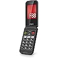emporiaTALKglam Senior Phone, Contract-Free, Foldable mobile phone, Easy to use, Mobile Phone with Emergency Button, 2.4-Inch Display, Black