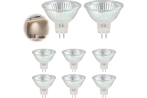 Voxlvytic 8 st halogenlampor MR16 GU5.3 50 W 12 V, dimbar, varmvit 2 700K, 660 lm, 36° vinkel, reflektorplats med 2 stift bas