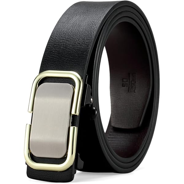 Cintura Automatica RNIEGA In Pelle - Fibbia A Cricchetto Regolabile, 3.5 Cm X 125 Cm, Uomo - Foto 4