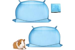 eupdd 2 Pezzi Blu 150×100 Tappetino Impermeabile per Box Animali Domestici: Rivestimento per Gabbia di Porcellini d'India, per conigli, Cavia e altri piccoli animali, Tappetino Gabbia per Cavie