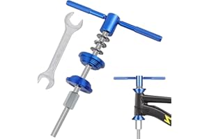 BEASAFY Presse a Roulement Velo, Outil de Presse pour Direction Vélo, Pièces Réparation Pédalier BB, Outils de Retrait d'installation de Casque Vélo et Pédalier avec Clé Ouvrante