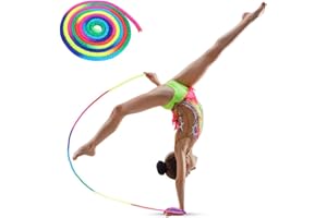 Wchiuoe Corde à sauter arc-en-ciel colorée pour gymnastique rythmique Rhythmic Gymnastics Rope Competition