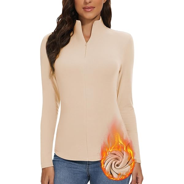 Maglia Termica Donna WOWENY: Maniche Lunghe, Scollo A V, Morbida E Calda, Perfetta Per Inverno E Sport - Foto 9