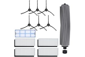 DingGreat Kit d'accessoires pour pièces d'aspirateur Robot ILIFE A8 A6 X620 X623, Kit de Remplacement Compris 1 Brosse Principale, 6 brosses latérales, 4 filtres, 1 Filtre Primaire
