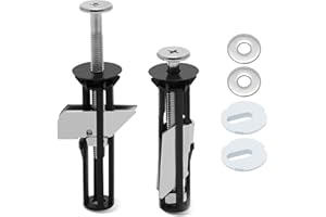 Singphere Heavy Duty Toilet Seat Fastener Bolt Kit - 304 Stainless Steel Toilet Seat Bolts and Fittings, Easy to Install Toilet Seat Fixings for Most Toilets (2 Sets)