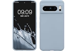 kwmobile Carcasa Compatible con Google Pixel 8 Pro Funda - Case TPU y Silicona antigolpes - Apto Carga inalámbrica - Azul Claro Mate