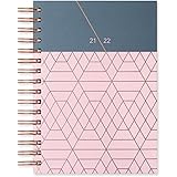 Matilda Myres 2021-22 Rose Gold Wiro A5 Daily Mid Year Diary - July to July - Pink