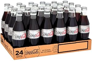 Diet Coke Glass Bottles, 330 ml, Pack of 24, ORIGINAL DIET, 7920 millilitre