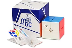 BUCAXIT Zauberwürfel, YJ MGC 2x2 Magnetischer Speed-Puzzle-Würfel,3D Stickerless Magic Cube Puzzlewürfe Denksportaufgaben Geeignet für Zauberwürfel Enthusiasten (MGC 2X2)
