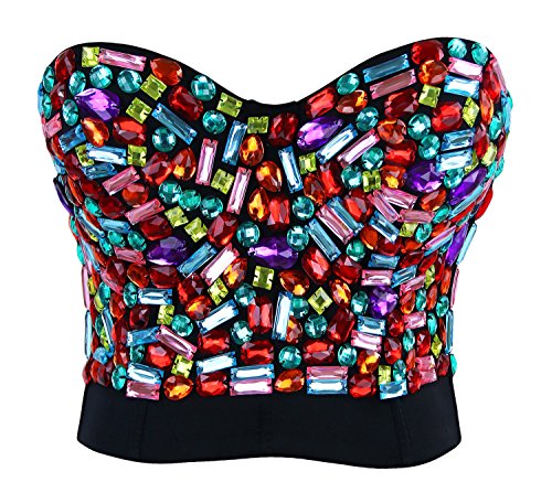 Charmian-Womens-Colorful-Rhinestone-Push-Up-Bra-Clubwear-Party-Bustier-Crop-Top