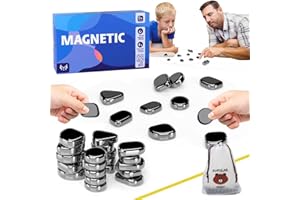 MOPQMKT Lot de 20 échecs magnétiques - Jeu d'échecs magnétiques - Jeu d'échecs de Voyage - Voyage d'échecs magnétique - Jeu de Puzzle Checkers - fête Portable pour réunions de Famille (Petit Ours)