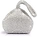 Produktbild Jian Ya Na Damen Mode Strass Trihedral Clutch Abendtasche Bling Zipper Hochzeit Geldbörse Silber