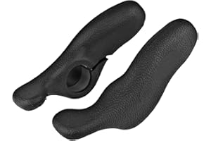 Upanbike Bar-ends ergonomiques gel avec collier de serrage 22,2 mm pour VTT, vélo de route - Noir