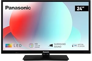 Panasonic TS-24N30AEZ, N30 Serie 24 Zoll HD LED TV, 2024, USB Media Player, hoher Kontrast, HD Triple Tuner, HDMI, Wandmontageoption, dünner Rahmen, für EIN außergewöhnlich visuelles Erlebnis