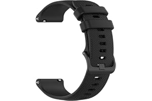 Keweni Ersatzarmband Kompatibel mit Garmin Armband,20MM/22MM Ersatz Silikon Sport Armbänder Kompatibel mit Garmin (22MM, Black)