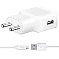 Fast Charger for Samsung Galaxy J5/J6/J7/J8/A7/A8/On 5/On 6/On 7 On 8 Mobile Charger | Wall Charger | Android Smartphone Charger | Hi Speed Travel Charger with 1m Micro USB Cable (2.4 Amp, White)