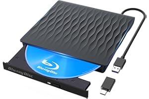 ‎LPUNCD LPUNCD Externes Blu Ray CD DVD Laufwerk USB 3.0 & Type-C, Bluray CD Laufwerk Extern USB DVD Brenner +/-RW für Laptop, Desktop, iMac, MacBook, Kompatibel mit Windows 11/10/XP/8/7/Vista/Linux/MacOS