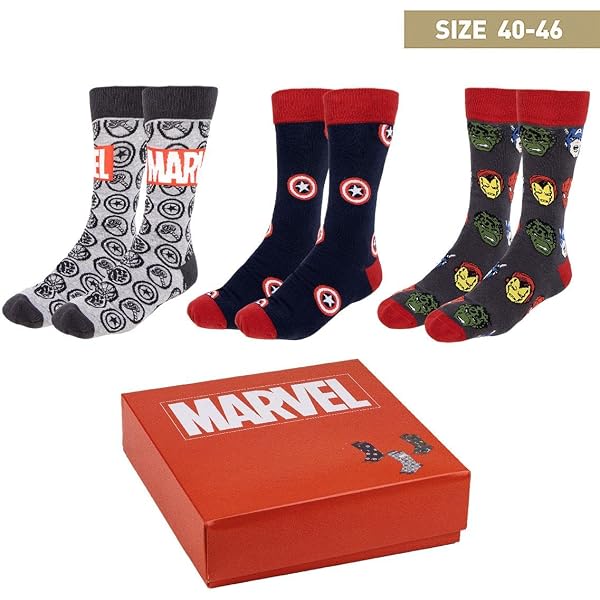 Pack De 3 Paires De Chaussettes Marvel Black Panther Pour Garçon - Bleu, Rouge, Gris - Coton Confortable - 11