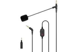 MEE audio ClearSpeak uniwersalny kabel słuchawkowy z mikrofonem wysięgnika, czarny (CBL-BM-BK)