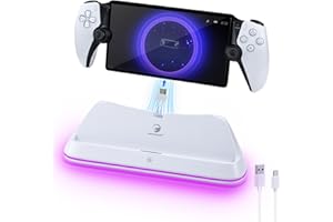 Mcbazel Base de Carga para PS Portal Remote Player, Soporte de Carga Portátil con Luces RGB, Soporte de Carga para Accesorios PS5 Portal