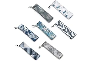 N-K Lot de 5 sacs de rangement à couverts en toile portable japonaise avec cordon de serrage - Réutilisables - En coton et lin - Pour poussette, couverts, extérieur