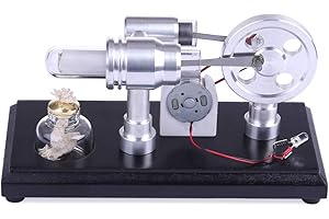 LINLINFA Stirling Motor Sterling Engine Kit Sterling Moteur Jouet pédagogique Cadeau d'anniversaire pour enfants et amateurs de technologie