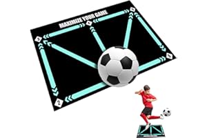 GAHWA Alfombra de entrenamiento de fútbol, esterilla de entrenamiento de fútbol, esterilla de deporte, silenciosa, antideslizante, amortiguadora de golpes, alfombrilla de entrenamiento de campo de esquina