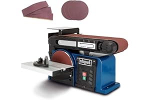 Scheppach ponceuse à bande et à disque BTS900 | meuleuse | 370W | 2850 min-1 | plateau de ponçage Ø150mm | 3 bandes et 3 disques inclus