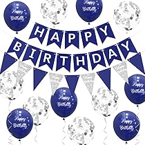 Tovaglia Compleanno In Plastica - Stampa Happy Birthday, 137x274 Cm, Blu, Decorazione Festa USA E Getta - Foto 11