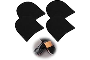 FLLYVLY 2 Pares de Almohadillas de Tacón de Goma para Reparación de Zapatos,Suelas Antideslizantes para Zapatos,Antideslizantes y de 7 mm de Grosor,Juego de Repuesto con Uñas y Papel de Lija