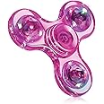 TB® LED Light up Fidget Spinner, Clear Fidget Toys, Anxiety Toys Stress Relief Reducer Spin for Kids and Adults (Pink)